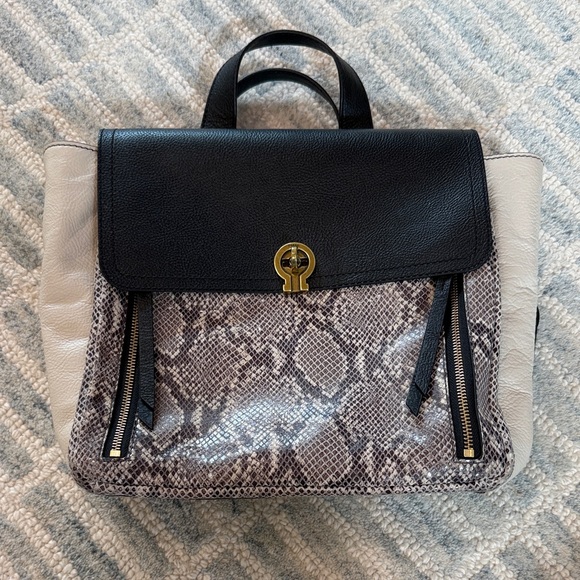 amelia fossil preston leather backpack purse Red Raw Leather BP1993 Convertible design 2 front zip pockets Back zip pocket 2 inner slip pockets 1 inner zip pocket Removable guitar strap Dimensions and Care 14L x 13H x 7D Crafted from high Cameleon Amelia Concealed Carry Backpack